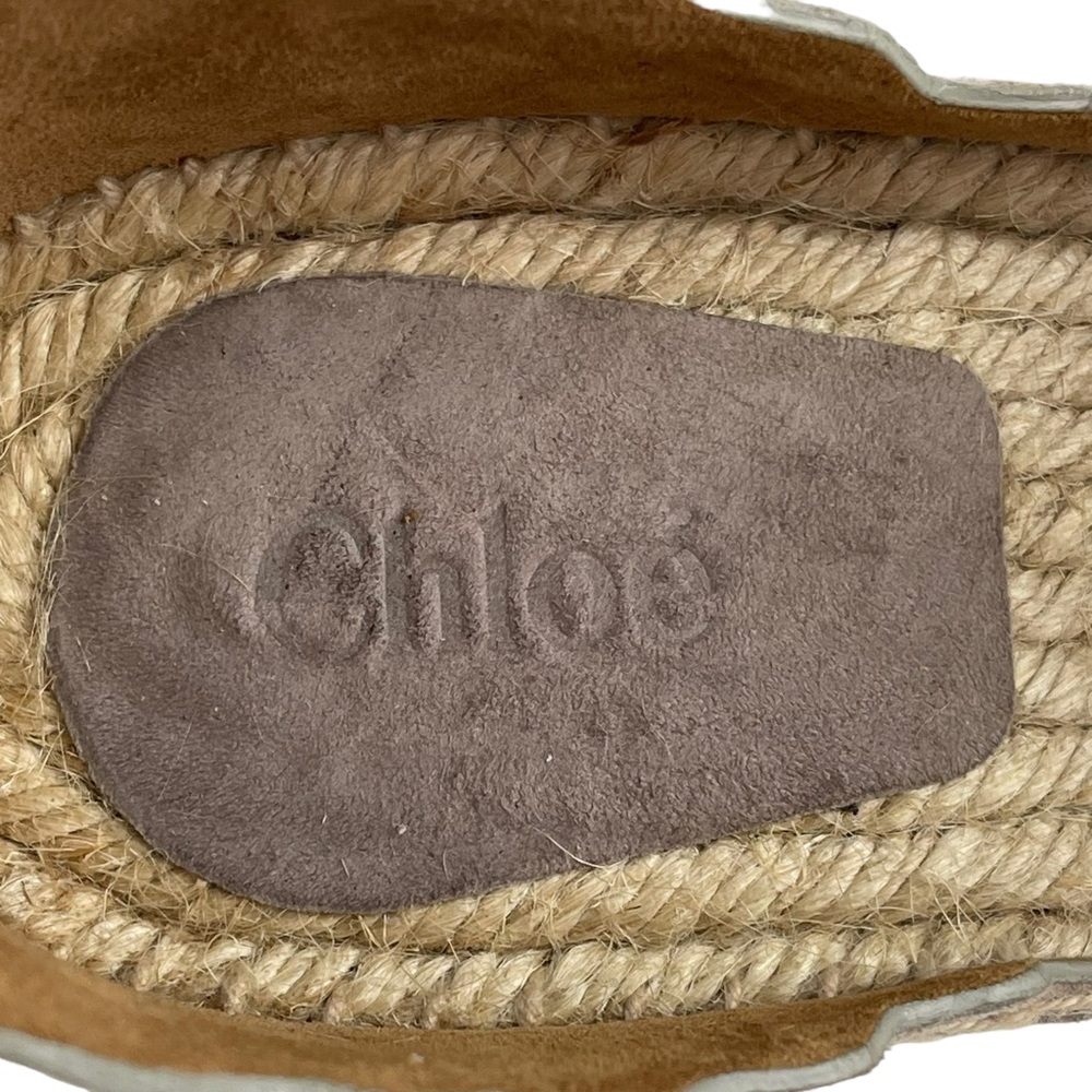 Chloe Lauren Scalloped Suede Platform Wedge Espadrilles Size 41 (US 9.5) - Picture 6 of 11